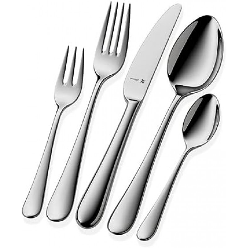 WMF 칼 붙이 세트 Merit Cromargan 보호 스테인레스 스틸 Polished Extremely Scratch Resistant with 삽입 블레이드 30-pieces for 6 people 11.4091.6340