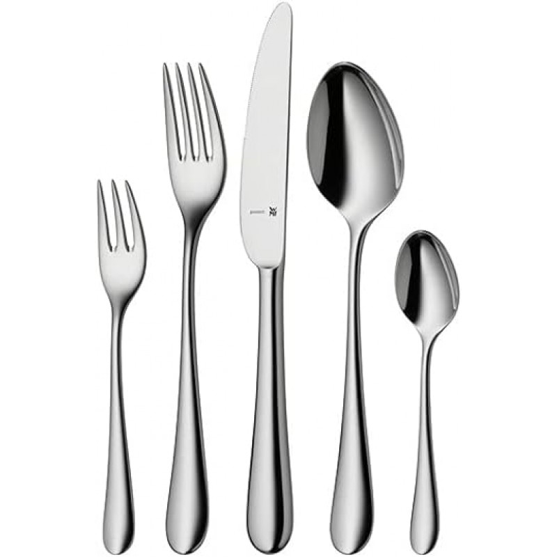 WMF 칼 붙이 세트 Merit Cromargan 보호 스테인레스 스틸 Polished Extremely Scratch Resistant with 삽입 블레이드 30-pieces for 6 people 11.4091.6340