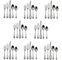 Reed & Barton Hammered 골동품 18 / 10 스테인레스 스틸 – 40 Piece Set (서비스 for 8개)