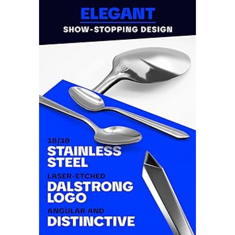 DALSTRONG (달스트 롱) 플랫웨어 칼 세트 세트 - 20 개 - 디너 나이프 디너 포크 디너 스푼 디저트 포크 디저트 스푼 - 고탄소 스테인레스 스틸 - 4 인용 - 테이블 디너 세트 - 선물 포장