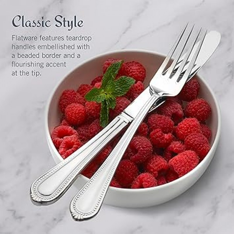 Mikasa Regent Bead 65-Piece Flatware Set [병행 수입품]