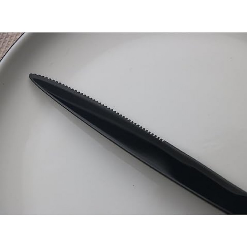 uniturcky 칼 붙이 Flatware 세트, 거울 연마 18 / 10 스테인리스 스틸 식기류 Flatware 세트 4-set-black 블랙 KK5PDESSERTSPOON-BLK5X4