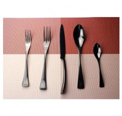 uniturcky 칼 붙이 Flatware 세트, 거울 연마 18 / 10 스테인리스 스틸 식기류 Flatware 세트 4-set-black 블랙 KK5PDESSERTSPOON-BLK5X4