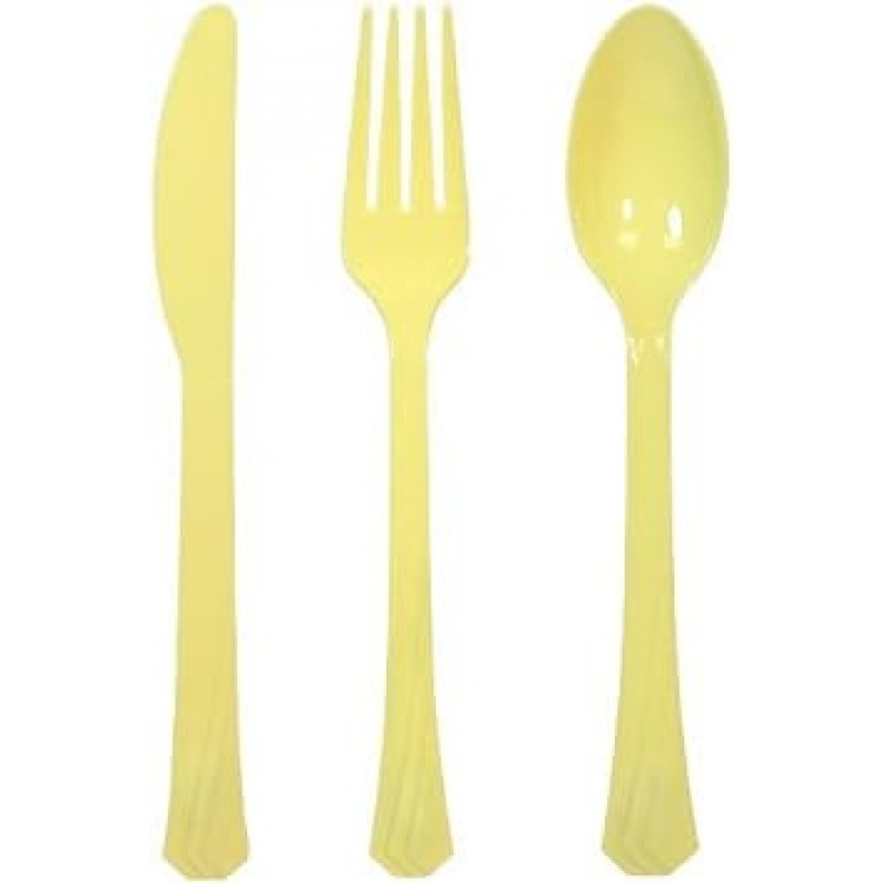 Tiger 요리사 플라스틱 칼 붙이 세트 정렬 색상Heavy Duty Colored 플라스틱 Silverware 세트 Primary Colors 레드 silverware set colored