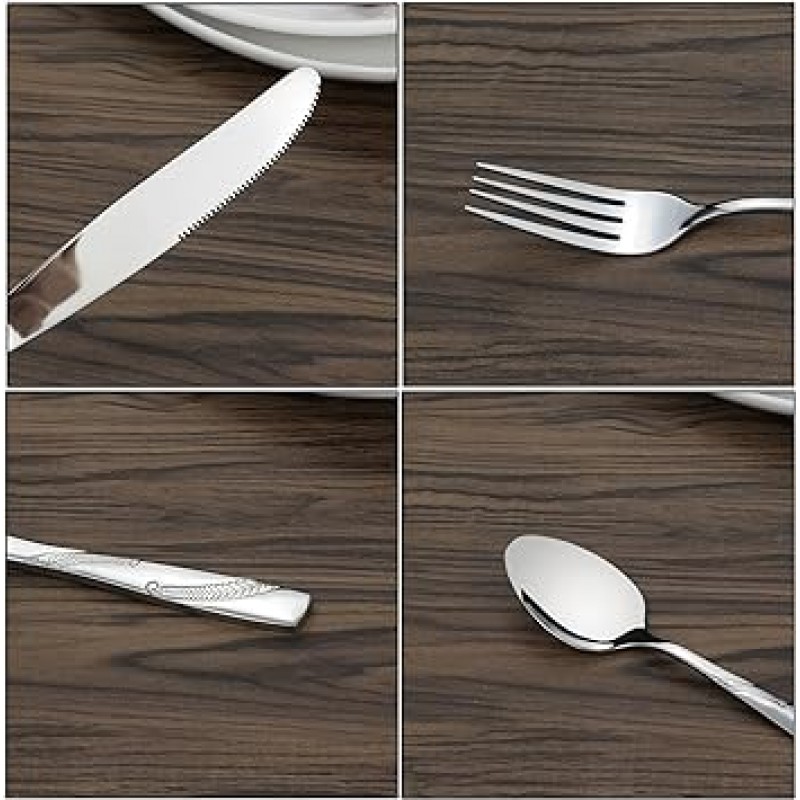 Nicesh 80-piece 스테인레스 스틸Flatware Set, Service for 16