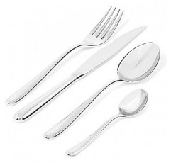 Alessi LCD01S24R Pcs.Cutlery 4R Caccia 24피스 수저 세트, 실버