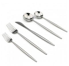 jankng 18 / 10 스테인레스 스틸 Flatware 세트, 거울 마무리, 식기 세척기 안전 실버 JANKNG