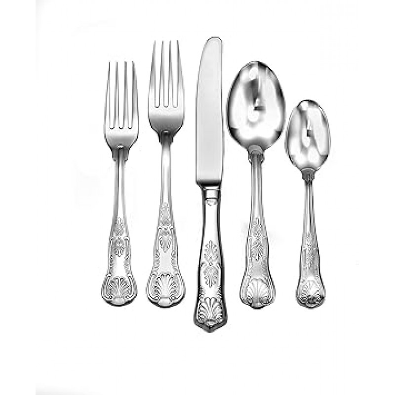 Liberty 테이블탑 Sheffield 45피스 식기류 세트 8인용 서비스 by Liberty Tabletop