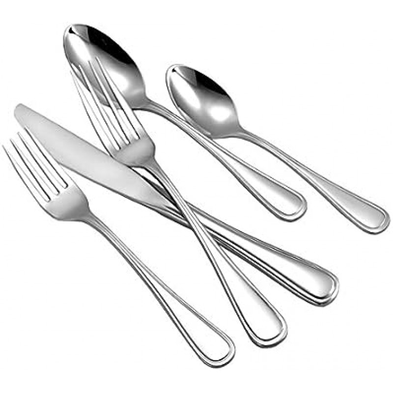 Liberty Tabletop 클래식 림 45 Piece Flatware Set for 8 Made in USA