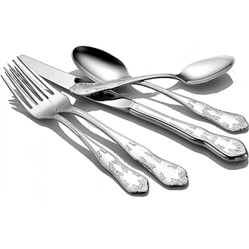 마사 워싱턴 20 Piece Flatware 세트 18 / 10 Made in USA