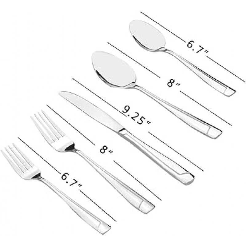 Cand 스테인레스 스틸Flatware Set, Service for 6