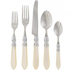 Aladdin 5 Piece Flatware 세트 마무리: Brilliant 아이보리