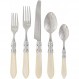 Aladdin 5 Piece Flatware 세트 마무리: Brilliant 아이보리