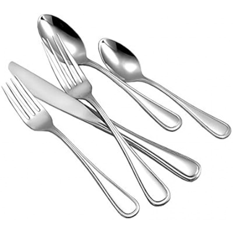 Liberty Tabletop 클래식 림 20 Piece Flatware Set for 4 Made in USA