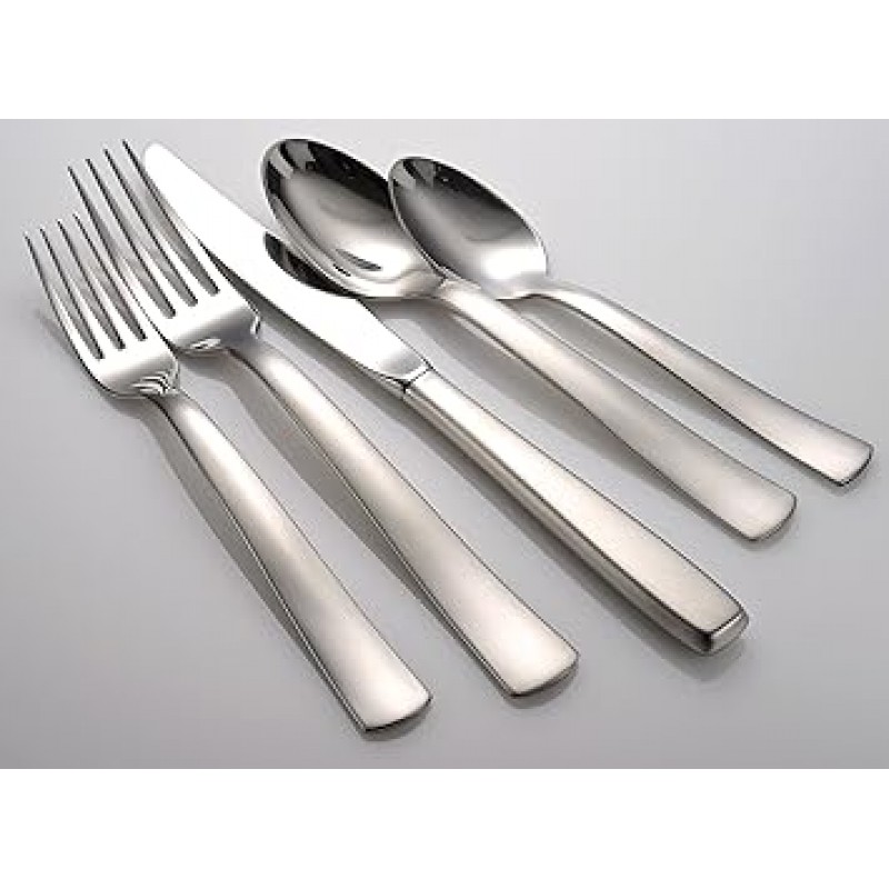 Liberty Tabletop 새틴America 65-piece 18 / 10 Flatware 세트 서비스 for 12 , Includes Serving 조각Made in USA