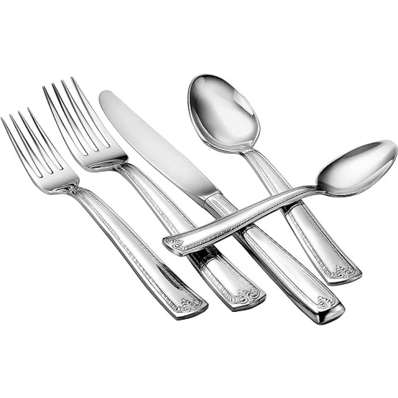 Prestige 20 Piece Flatware 세트Made in USA