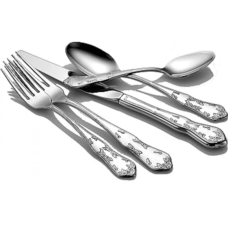 Liberty Tabletop 마사 워싱턴 65-piece 18 / 10 Flatware set , includes serving 피스Made in USA