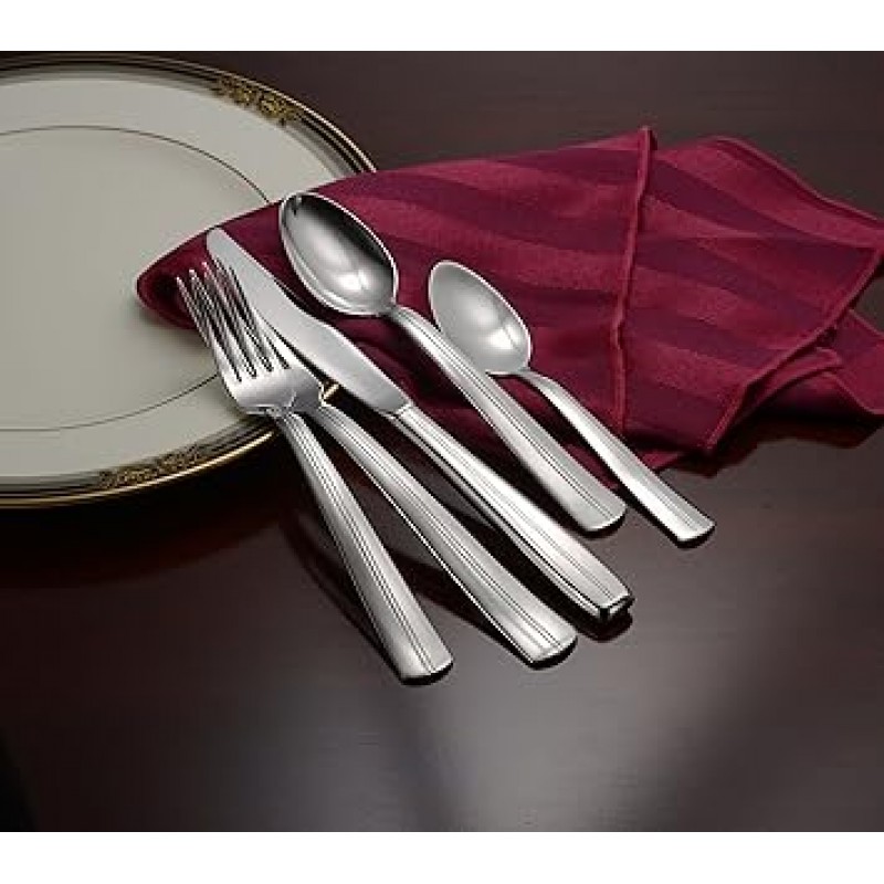 Liberty Tabletop Cedarcrest 65개 18 / 10 식기 세트, 서빙피스 포함Made in USA