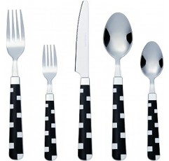 Bon Fusion 20-piece 스테인레스 스틸 Flatware 세트 – 블랙