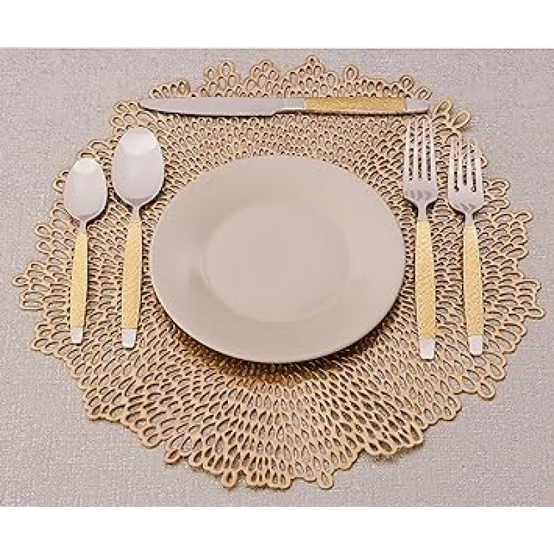 Metropolitan citta 골드 악센트 Flatware Set Service for 4