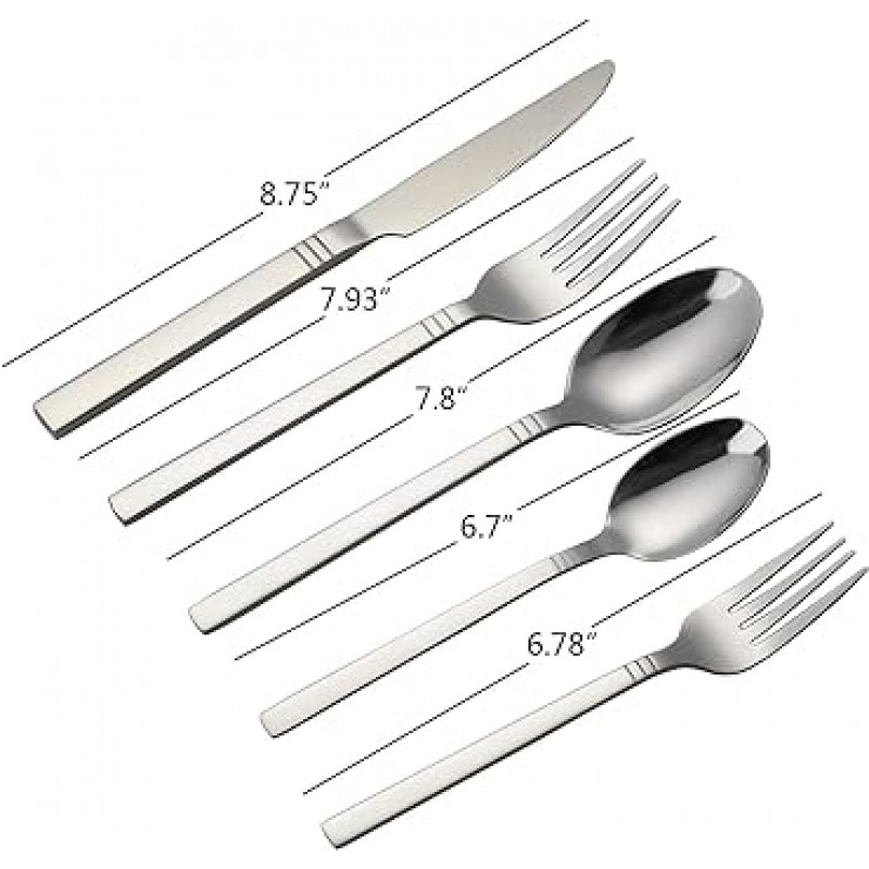 morcte 80-piece 18 /10 스테인레스 스틸 Flatware Set