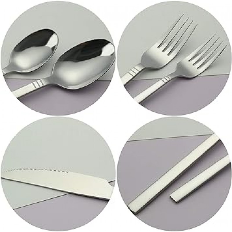 morcte 80-piece 18 /10 스테인레스 스틸 Flatware Set