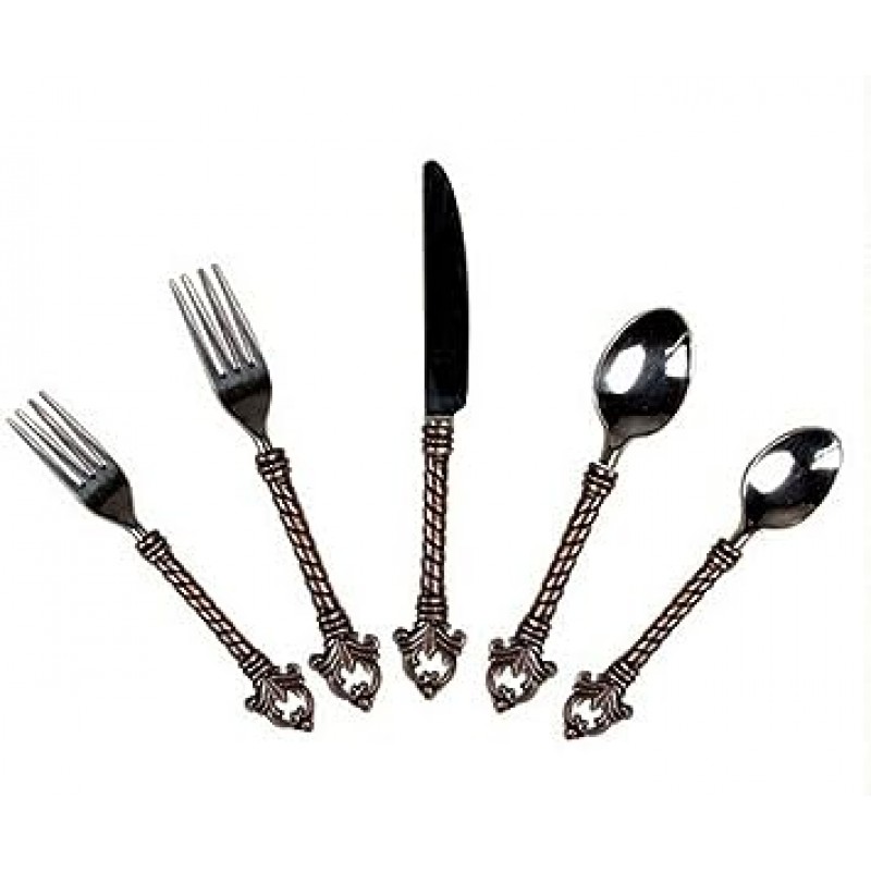 GG 컬렉션 Fleur De Lis 20 Piece Flatware Set 20 Piece 실버 90807