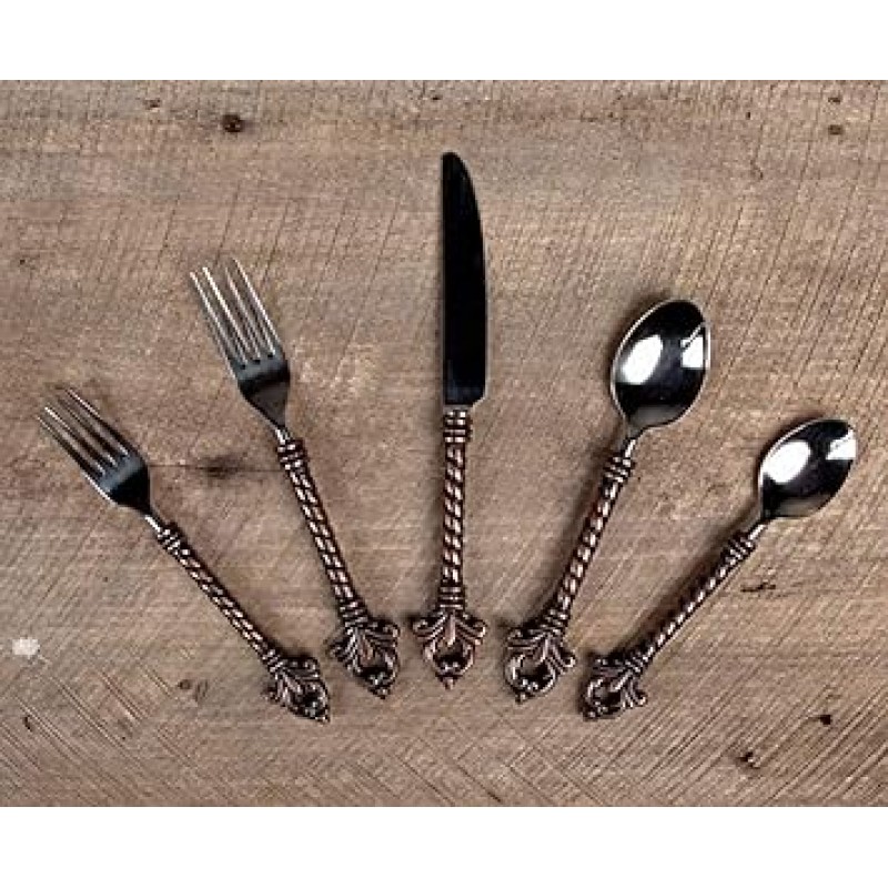 GG 컬렉션 Fleur De Lis 20 Piece Flatware Set 20 Piece 실버 90807