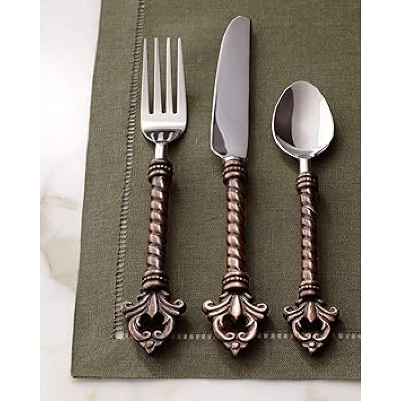 GG 컬렉션 Fleur De Lis 20 Piece Flatware Set 20 Piece 실버 90807