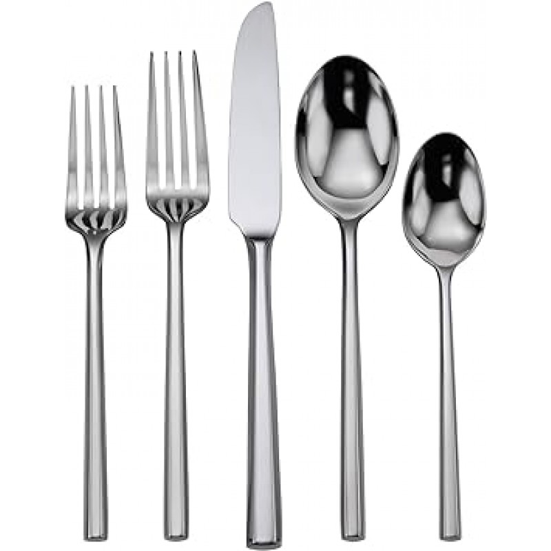 Oneida 직경 5-piece Flatware Set , Service for 1 46pc 실버 F017046KK