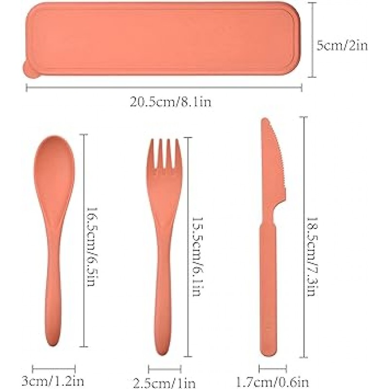 여행 용품 케이스 포함 재사용 가능한 플라스틱 칼 붙이