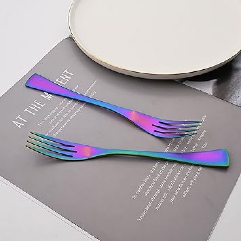 uniturcky 18 /10 스테인레스 스틸 매트 Flatware 세트 식세기 대응 4 kayama-rainb6x4