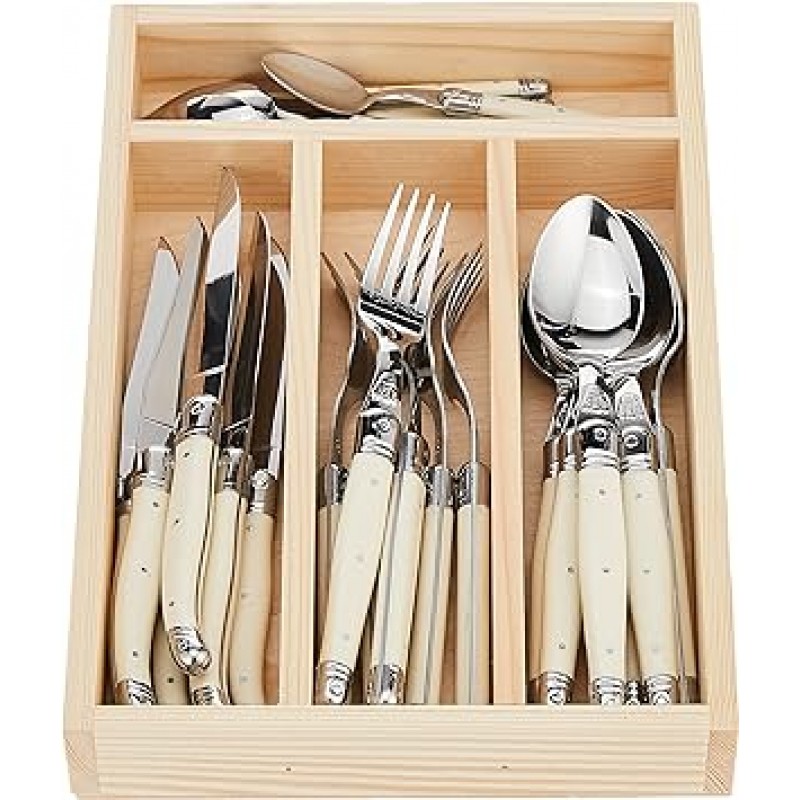 Laguiole ragio-ru Pieces Cutlery 24 Pieces Set (Knife/Spoon/Fork) [병행수입품]