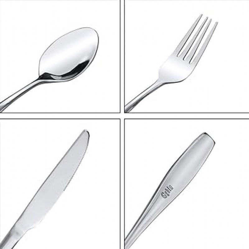 GGbIn 스테인레스 스틸 Flatware Set for 8, 40-piece