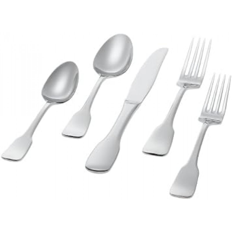 Ginkgo International Alsace 5-piece 스테인레스 스틸 Flatware Place Setting 5-Piece 실버 079914150057