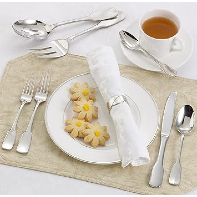 Ginkgo International Alsace 5-piece 스테인레스 스틸 Flatware Place Setting 5-Piece 실버 079914150057