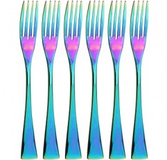 briiec 다채로운 무지개 morrir 연마 스테인레스 스틸 Flatware Set BRIKYRBDEF8