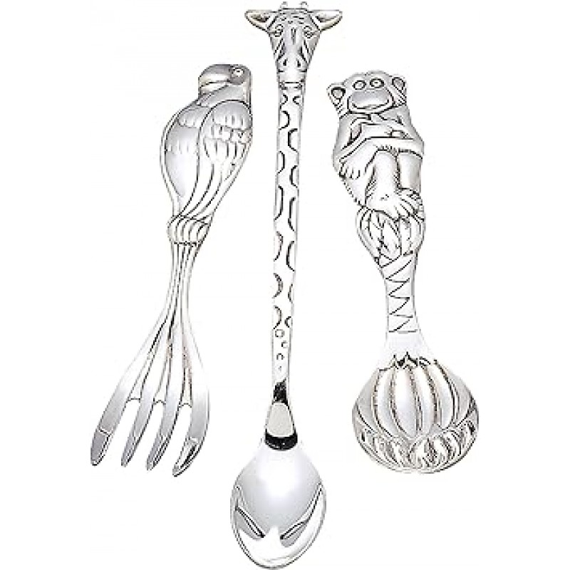 Reed & Barton Silver Safari 3-Piece Baby Flatware Set [병행 수입품]