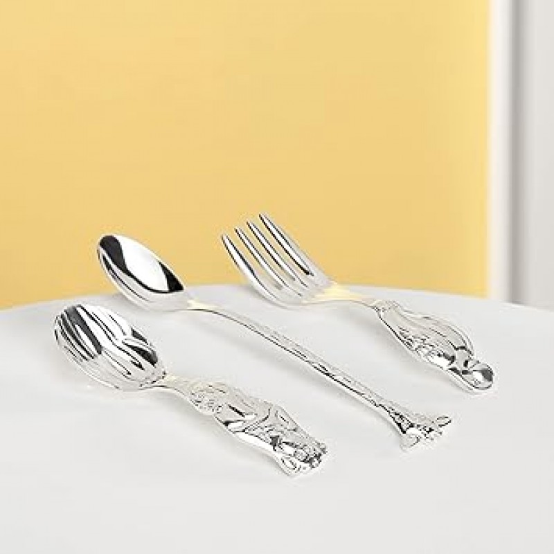 Reed & Barton Silver Safari 3-Piece Baby Flatware Set [병행 수입품]