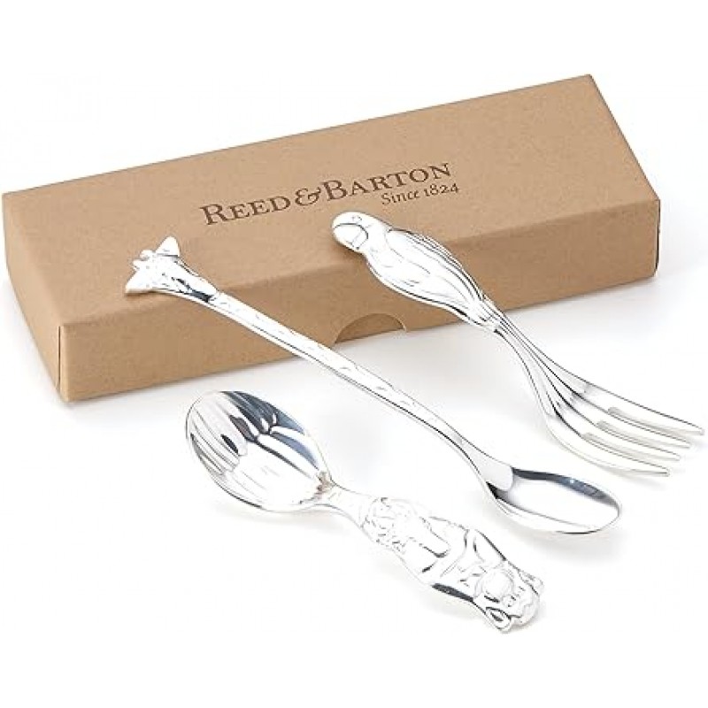 Reed & Barton Silver Safari 3-Piece Baby Flatware Set [병행 수입품]