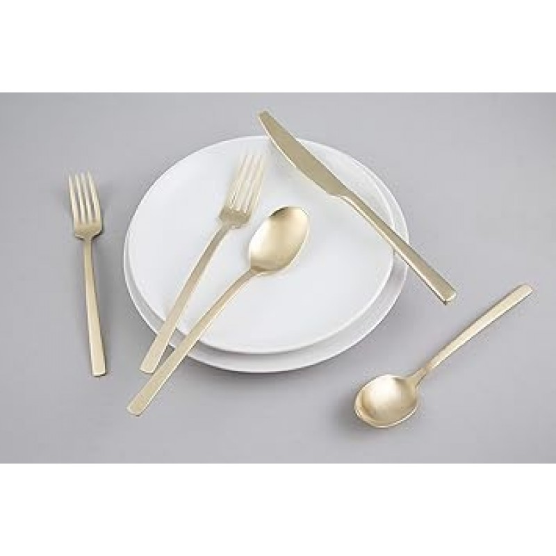 Cambridge Silversmiths 비콘 샴페인 새틴 20 개 플랫웨어 세트 4 인용 실버