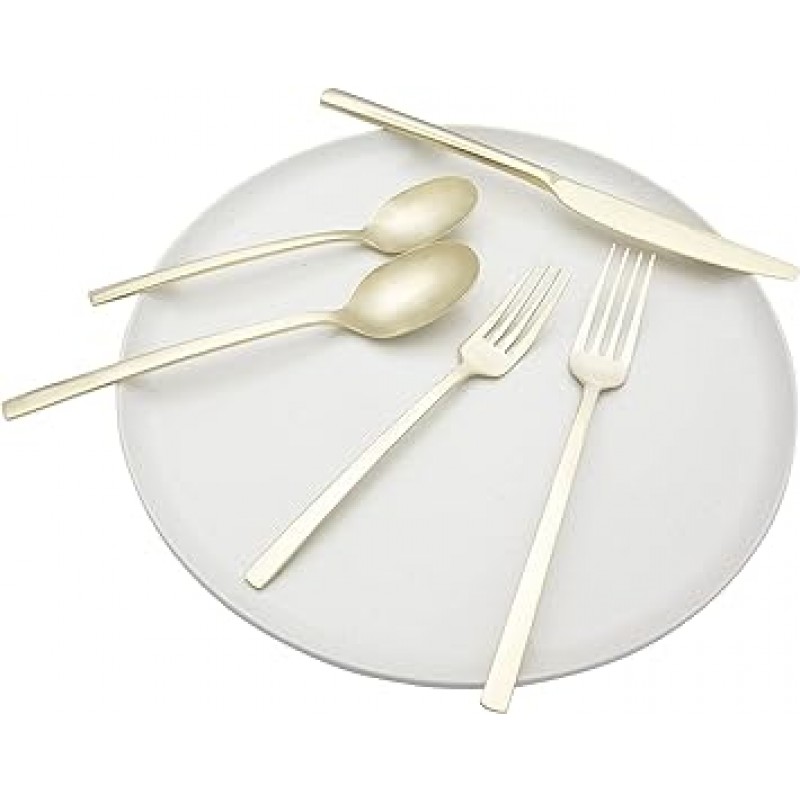 Cambridge Silversmiths 비콘 샴페인 새틴 20 개 플랫웨어 세트 4 인용 실버