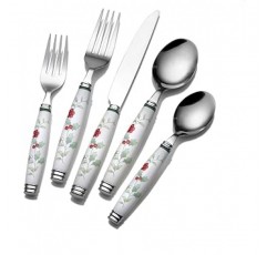 Pfaltzgraff Winterberry 플라스틱 Handled 20-piece Flatware Set