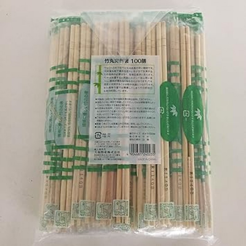 야마토 물산 분할 젓가락, 대나무, 원형, 밀봉 젓가락, 이쑤시개 포함, 약. 길이 20cm x 지름 5mm, 개별 포장, 위생적, 깨지지 않고 사용 가능, 케이스 판매, 100쌍, 40개 세트