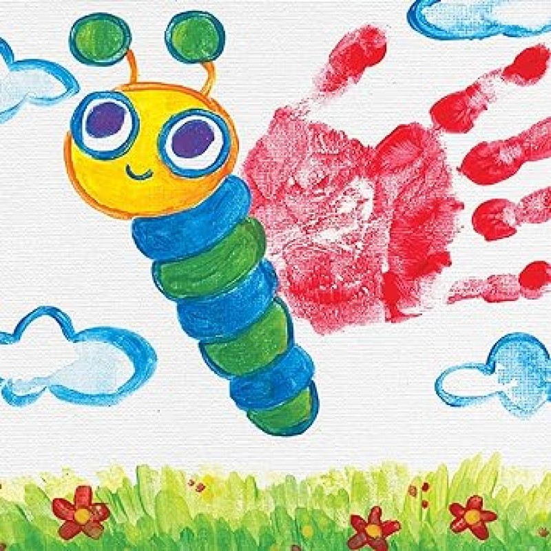 Crayola 541205 수채화 물감 병 페인트, 10색, 물로 쉽게 제거, 클래식