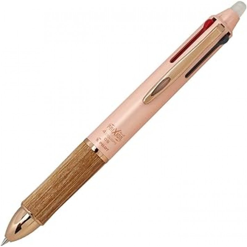 파일럿 LKFB3SEF 복합 필기구 (볼펜, 검정, 0.02인치(0.5mm), 빨강, 파랑, 녹색) Frixion Ball, 4, 05 Wood, Coral Pink, CP