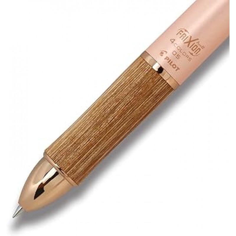 파일럿 LKFB3SEF 복합 필기구 (볼펜, 검정, 0.02인치(0.5mm), 빨강, 파랑, 녹색) Frixion Ball, 4, 05 Wood, Coral Pink, CP