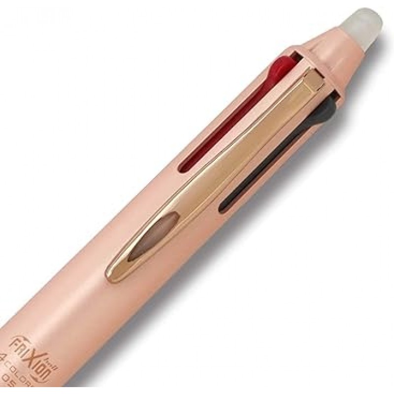 파일럿 LKFB3SEF 복합 필기구 (볼펜, 검정, 0.02인치(0.5mm), 빨강, 파랑, 녹색) Frixion Ball, 4, 05 Wood, Coral Pink, CP