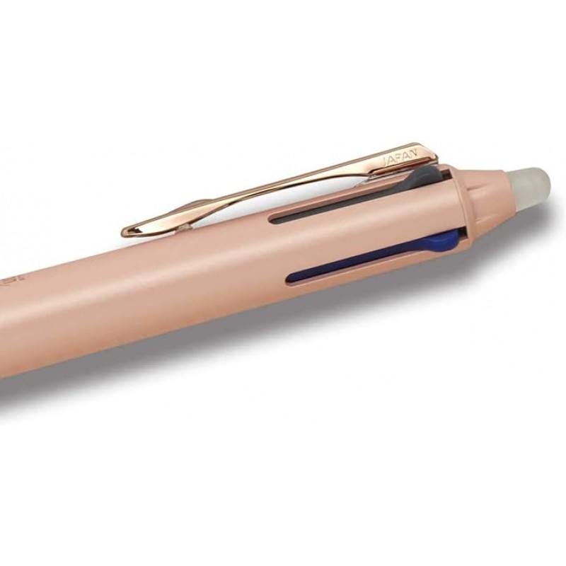 파일럿 LKFB3SEF 복합 필기구 (볼펜, 검정, 0.02인치(0.5mm), 빨강, 파랑, 녹색) Frixion Ball, 4, 05 Wood, Coral Pink, CP