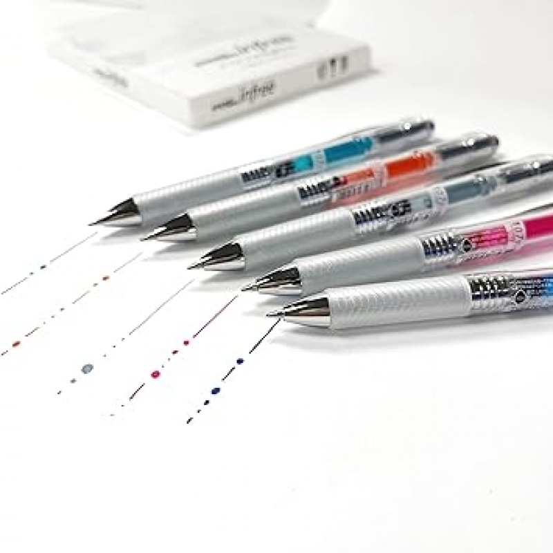 Pentel BL77TL-10 EnerGel 잉크 볼펜, 0.03인치(0.7mm), 10색